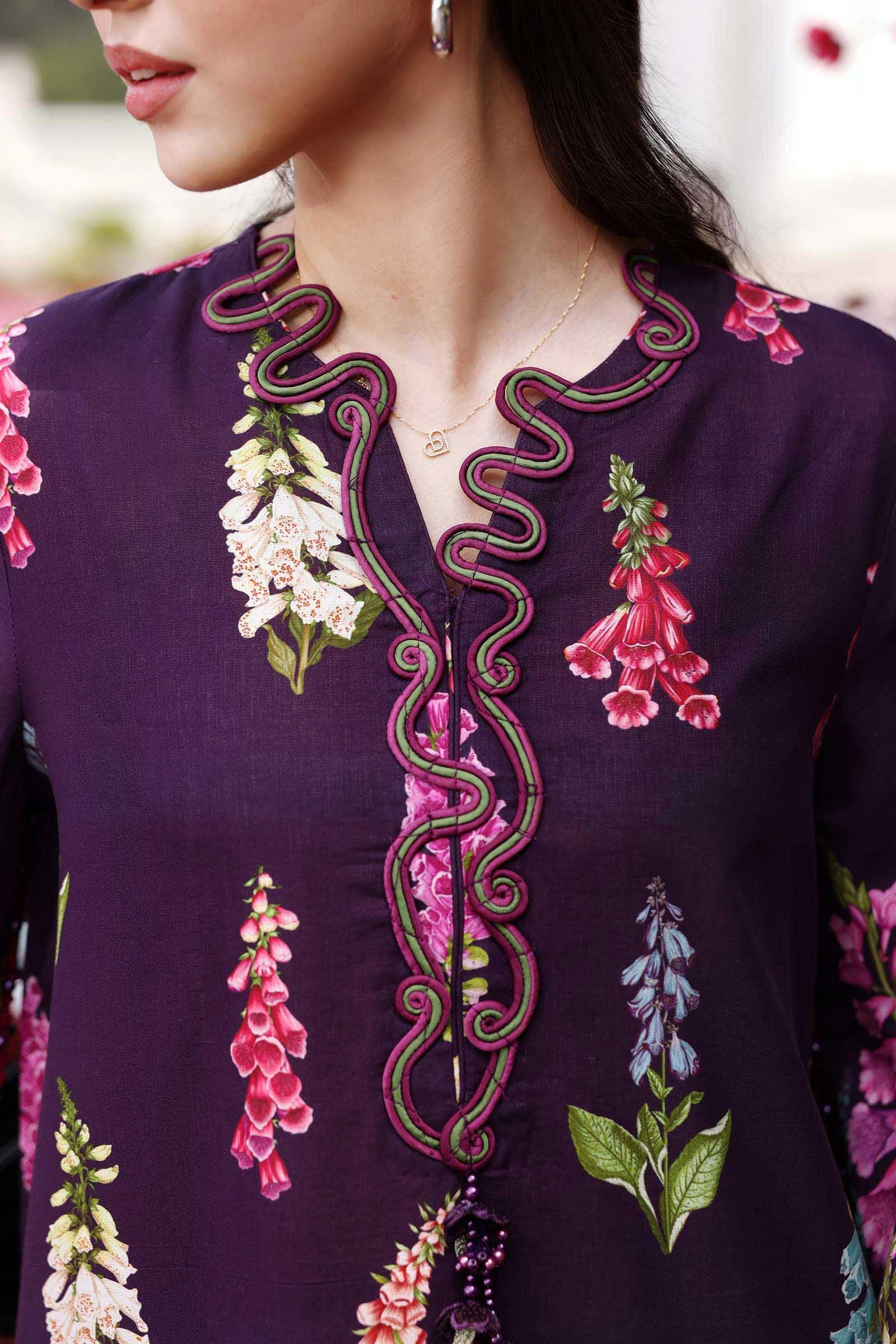 Maria B 3 Piece Stitched Embroidered Lawn Suit