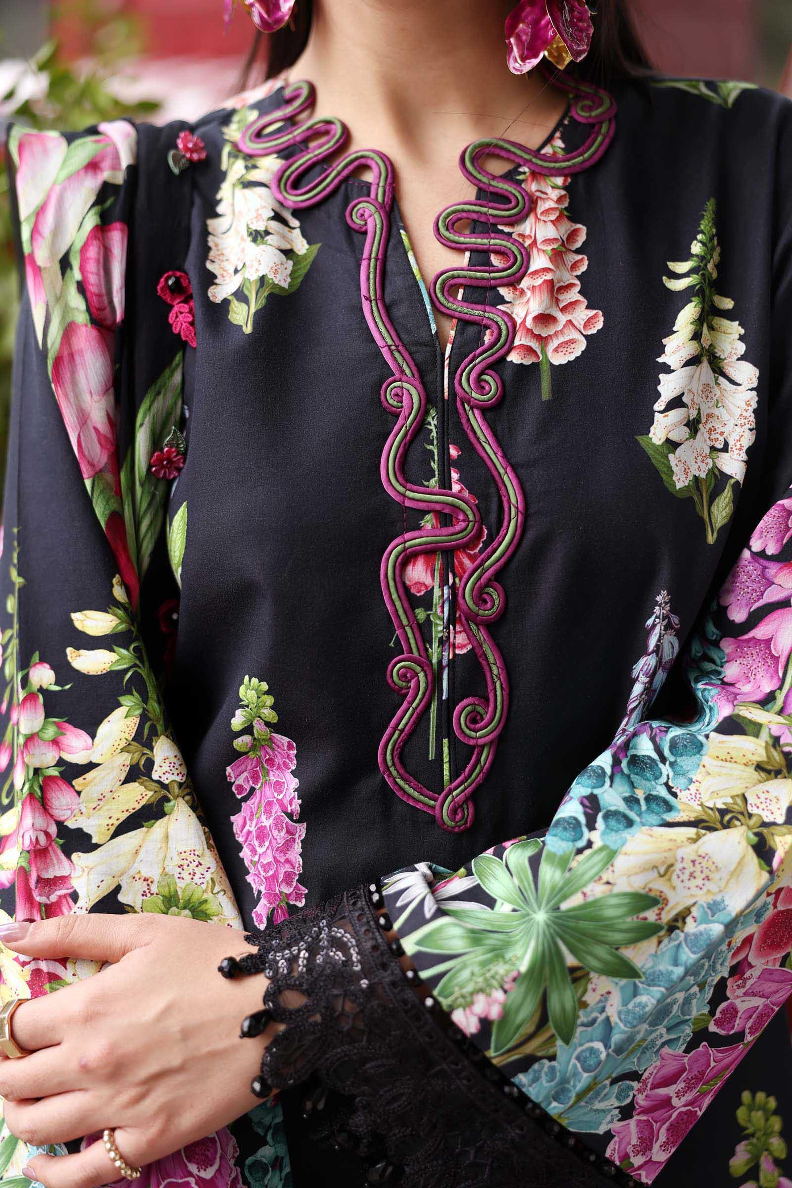 Maria B 3 Piece Stitched Embroidered Lawn Suit
