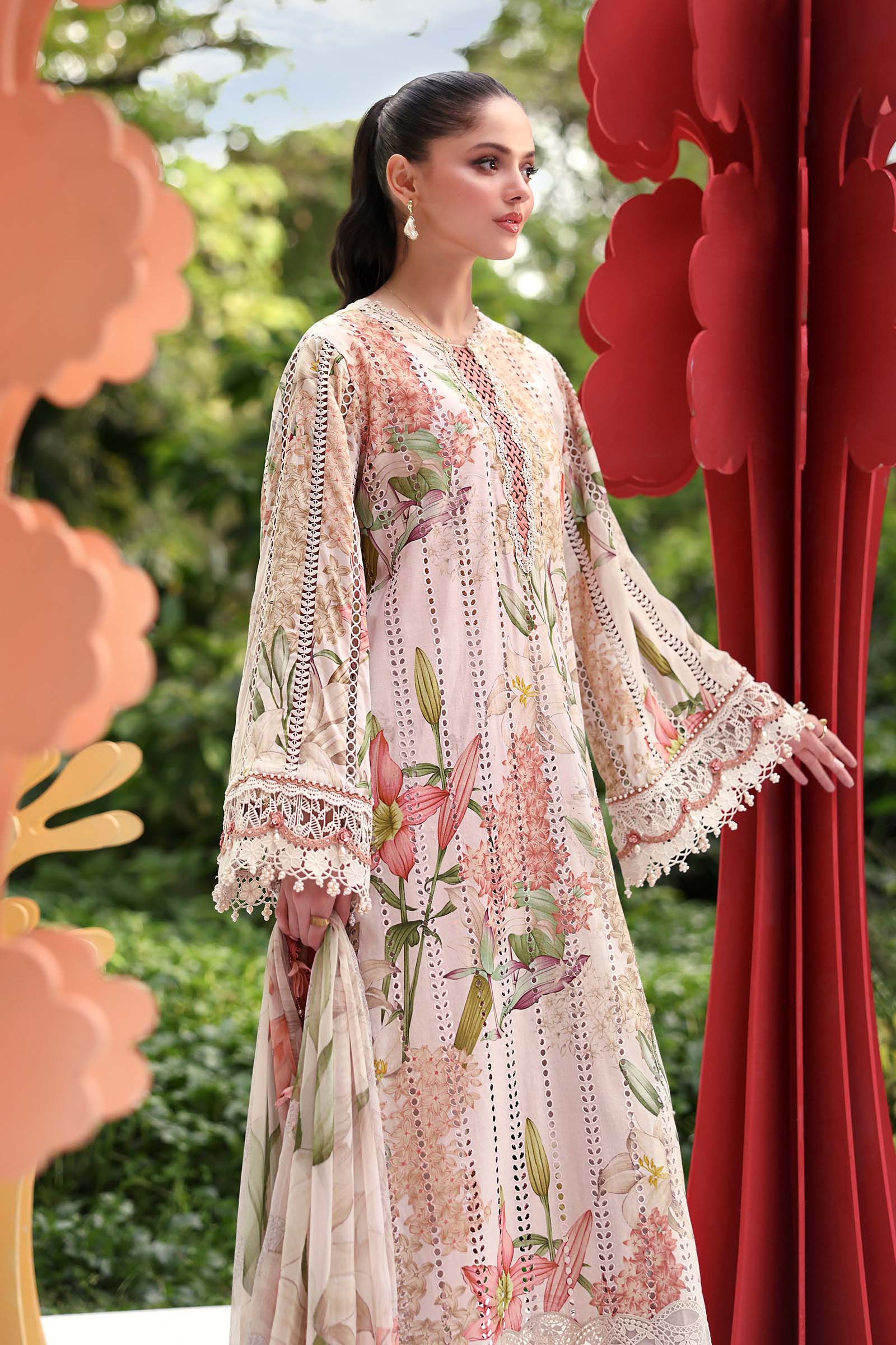 Maria B 3 Piece Stitched Embroidered Lawn Suit