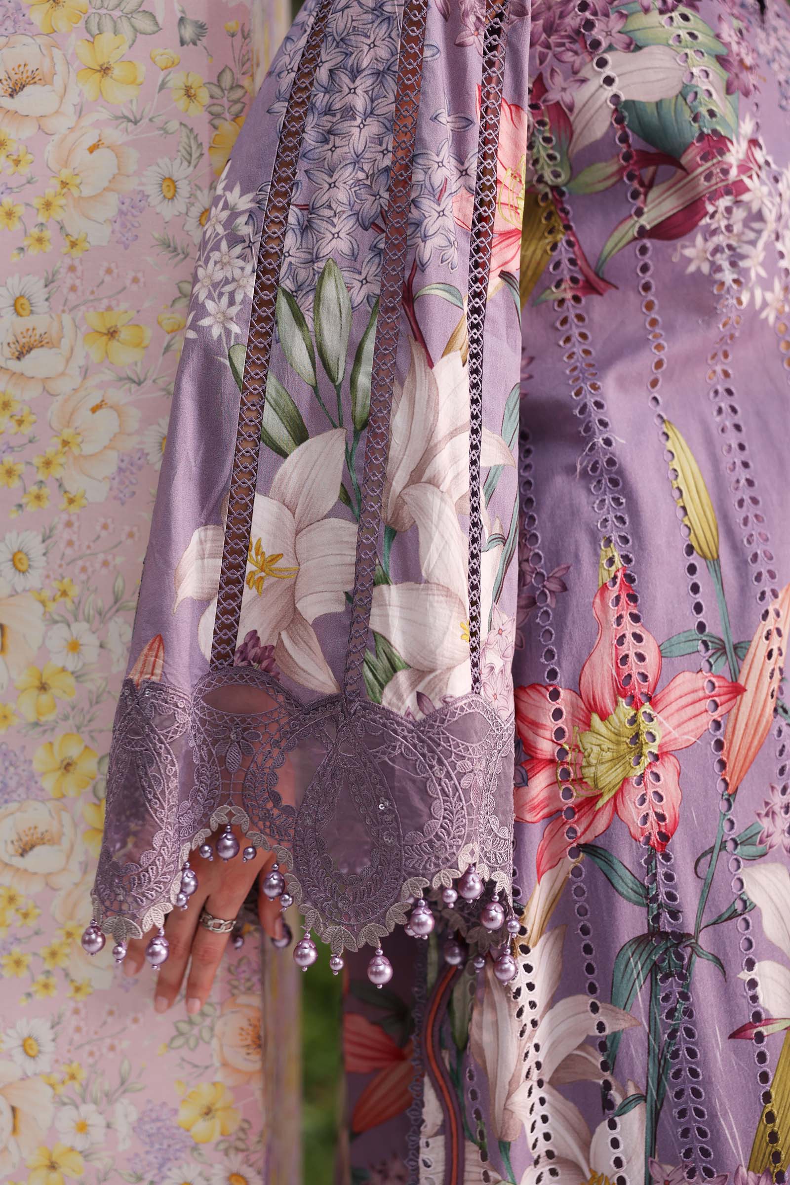 Maria B 3 Piece Stitched Embroidered Lawn Suit