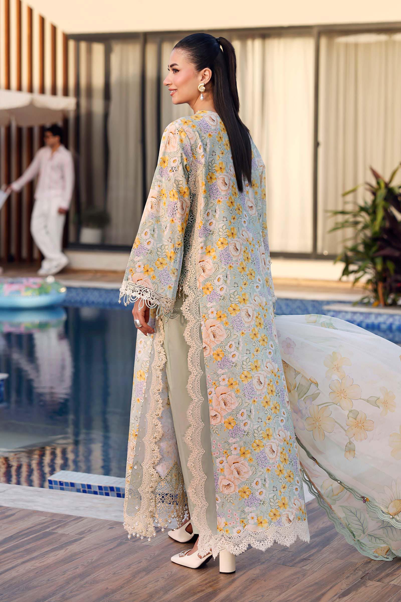 Maria B 3 Piece Stitched Embroidered Lawn Suit