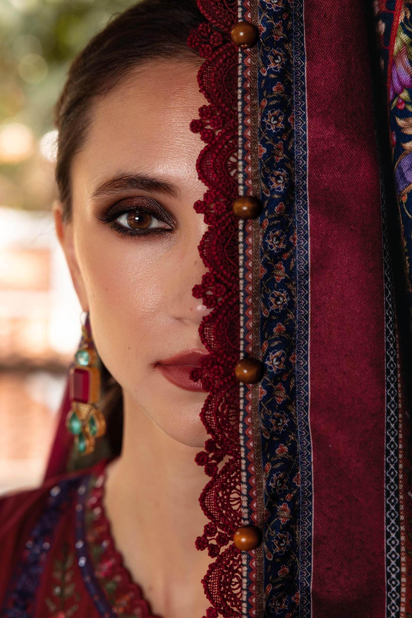 3 Piece Unstitched Embroidered Twill Linen Suit - Aqsa Fabrics