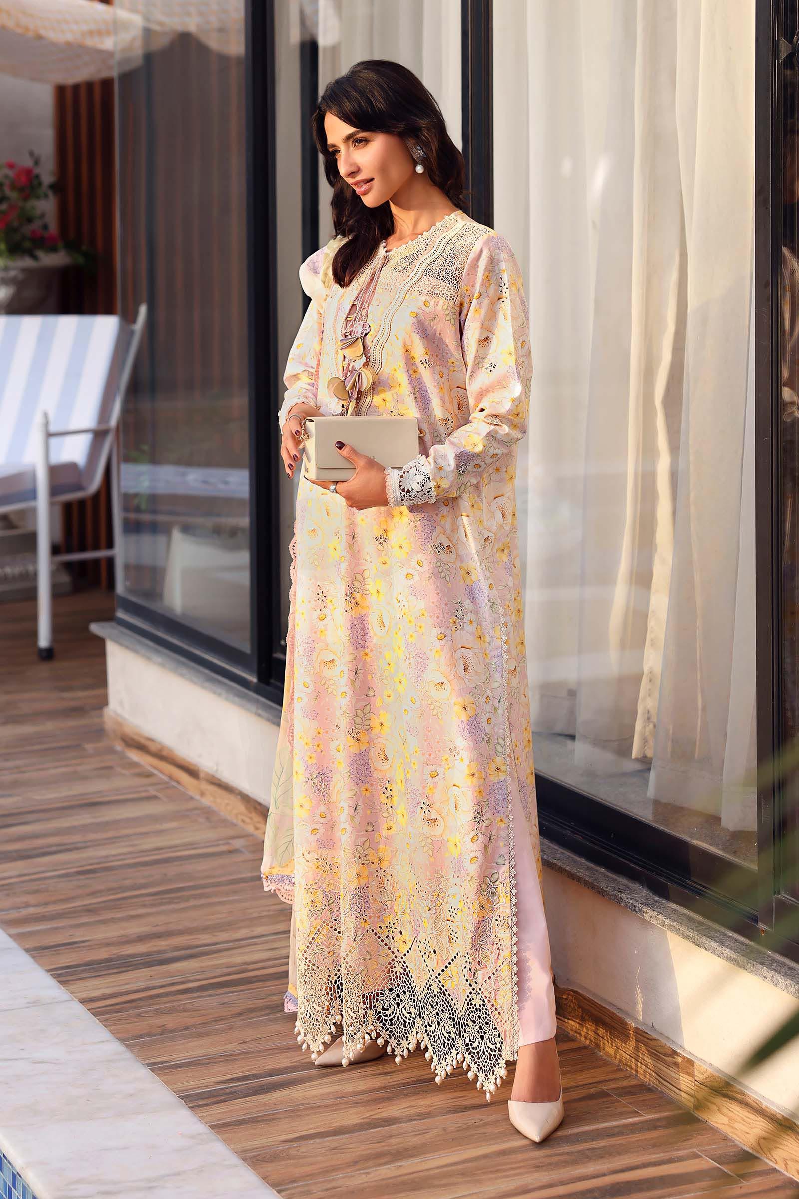 Maria B 3 Piece Stitched Embroidered Lawn Suit