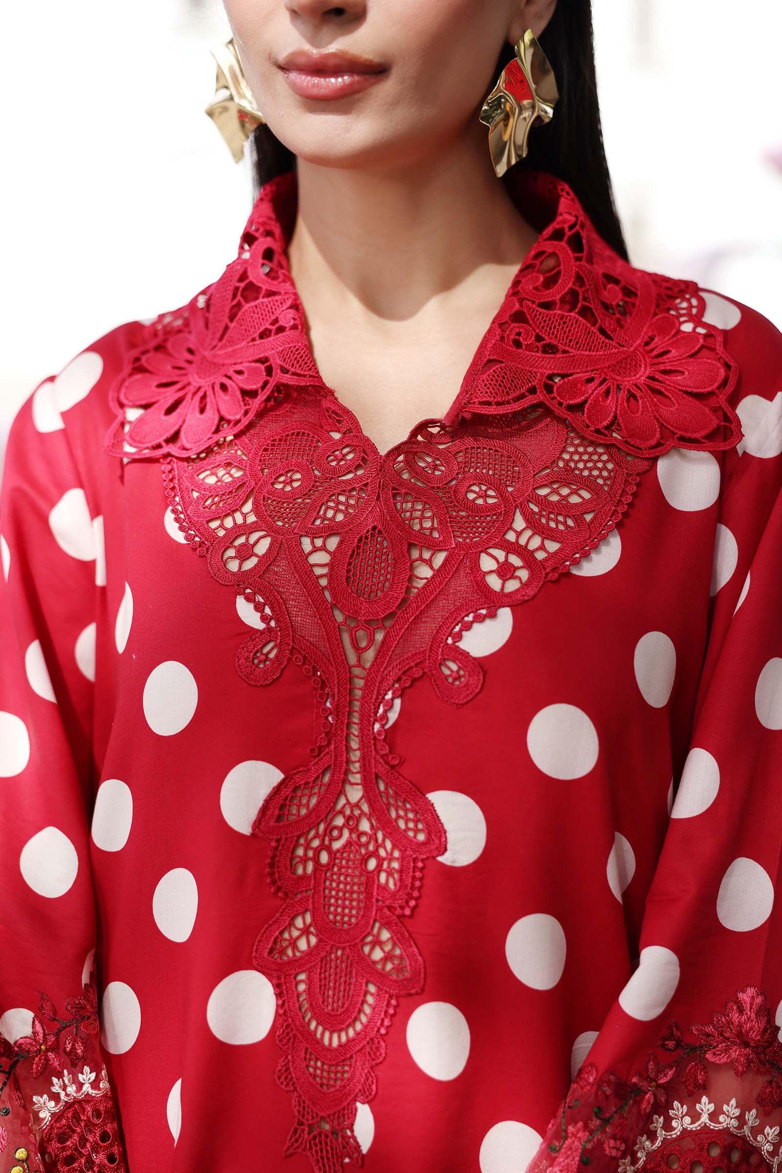 Maria B 3 Piece Stitched Embroidered Lawn Suit