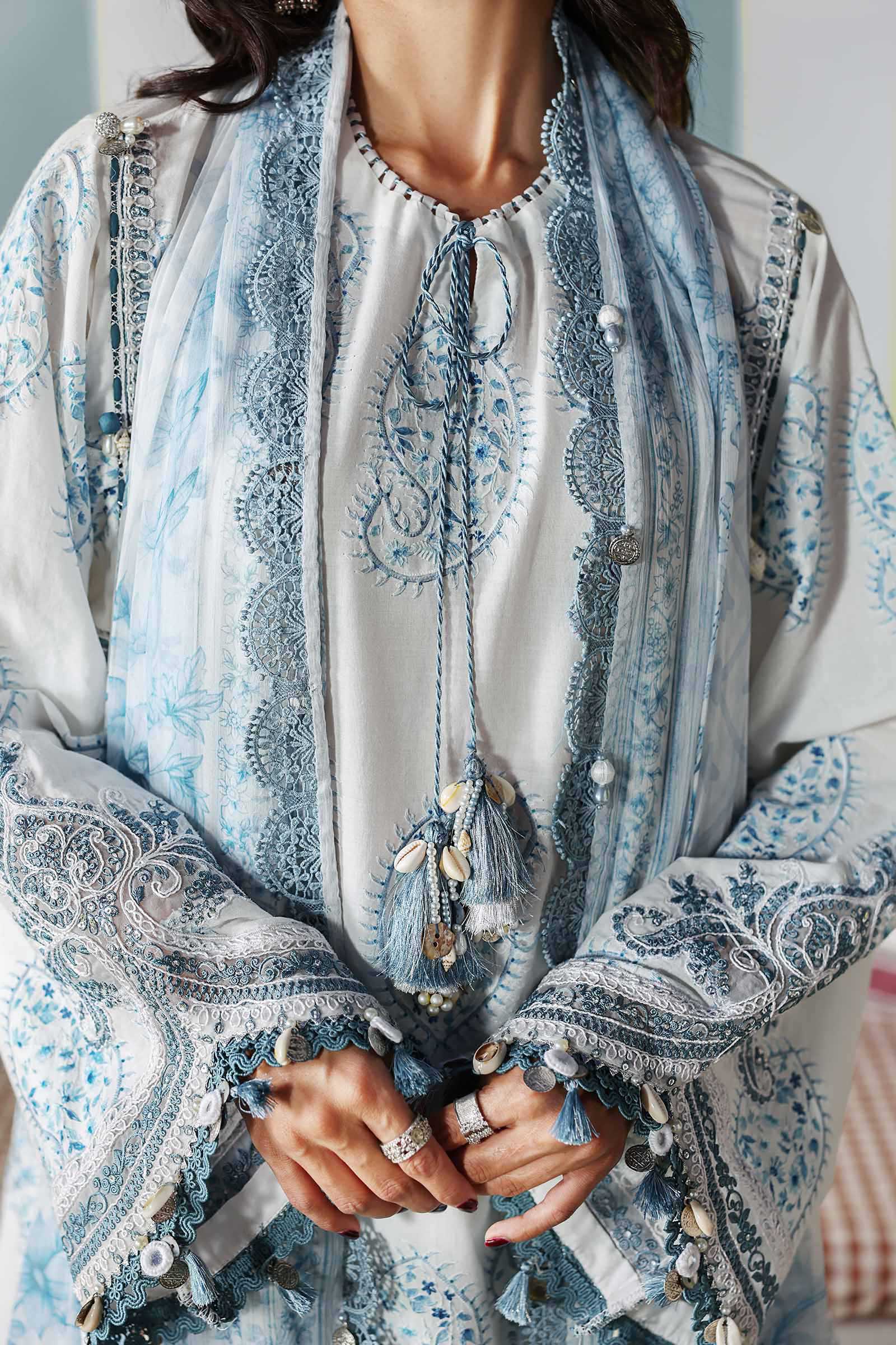 Maria B 3 Piece Stitched Embroidered Lawn Suit