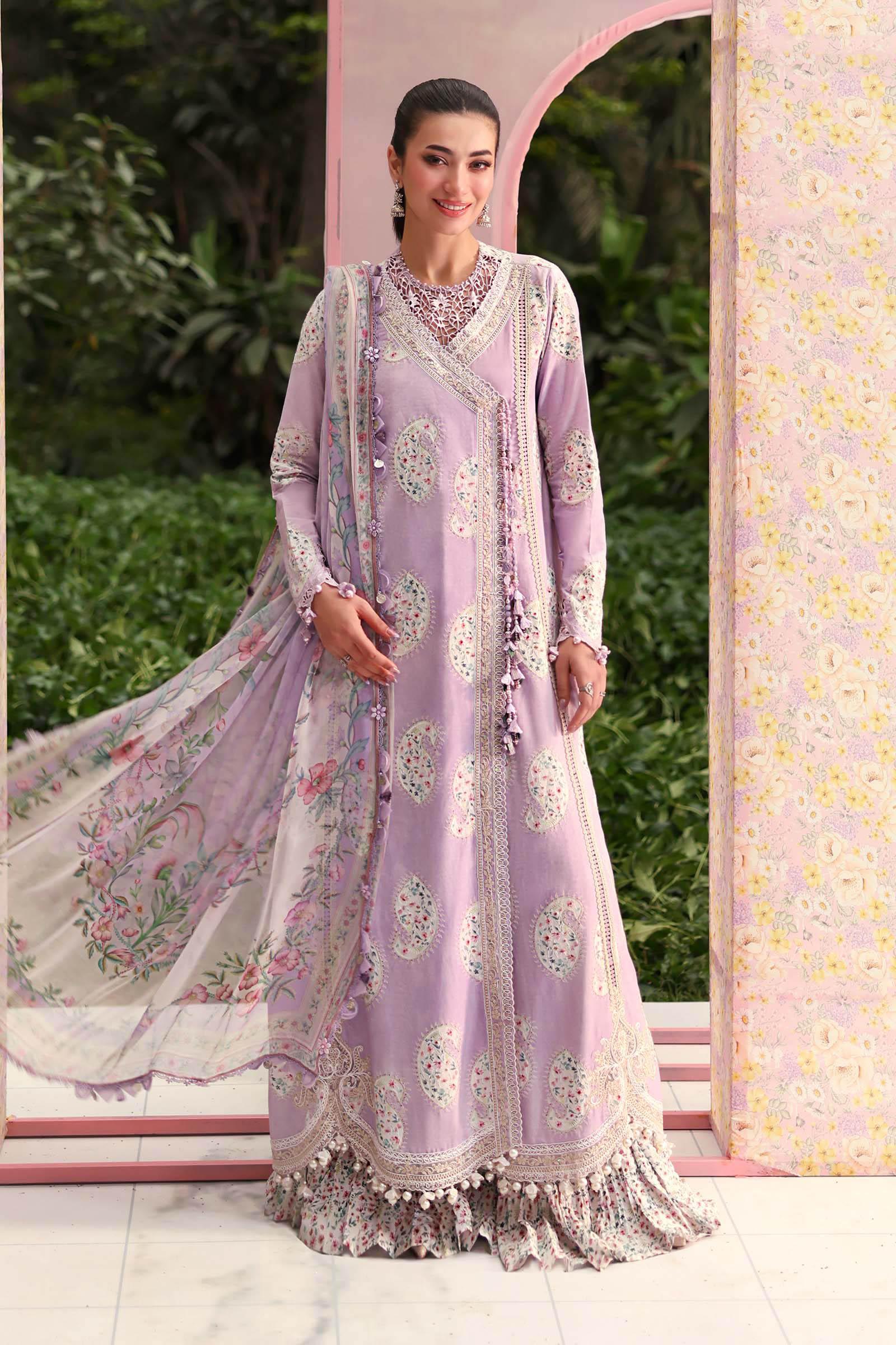 Maria B 3 Piece Stitched Embroidered Lawn Suit