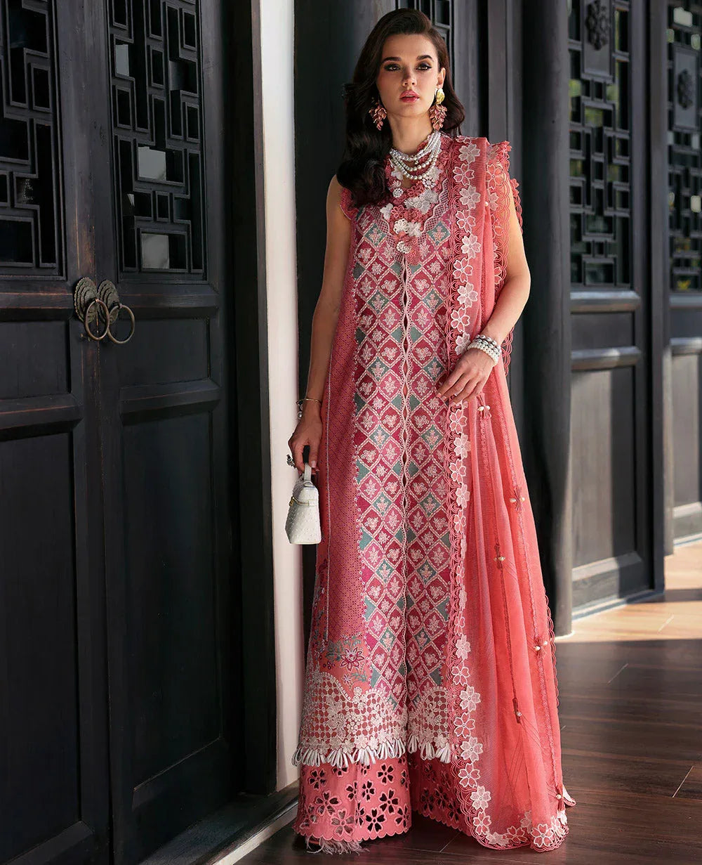 Republic Womenswear | Kalani Eid Luxury Lawn 25 | D1-A - Ayra - Aqsa Fabrics