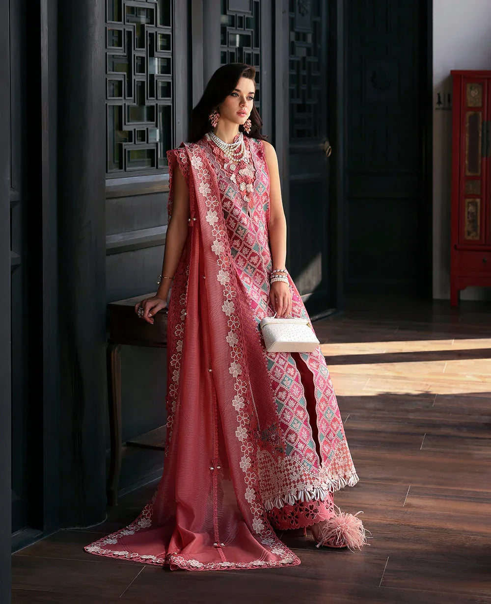 Republic Womenswear | Kalani Eid Luxury Lawn 25 | D1-A - Ayra - Aqsa Fabrics
