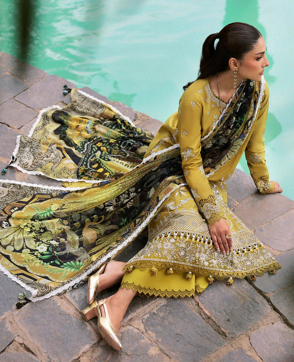 Republic Womenswear | Talia Luxury Lawn 25 | D1-A - Numa - Aqsa Fabrics