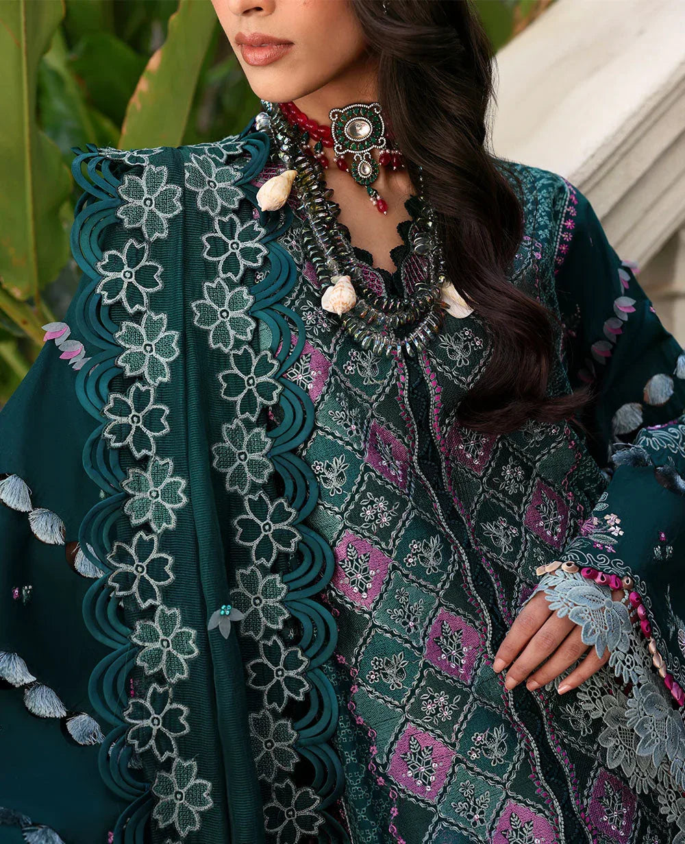 Republic Womenswear | Kalani Eid Luxury Lawn 25 | D1-B - Zehra - Aqsa Fabrics