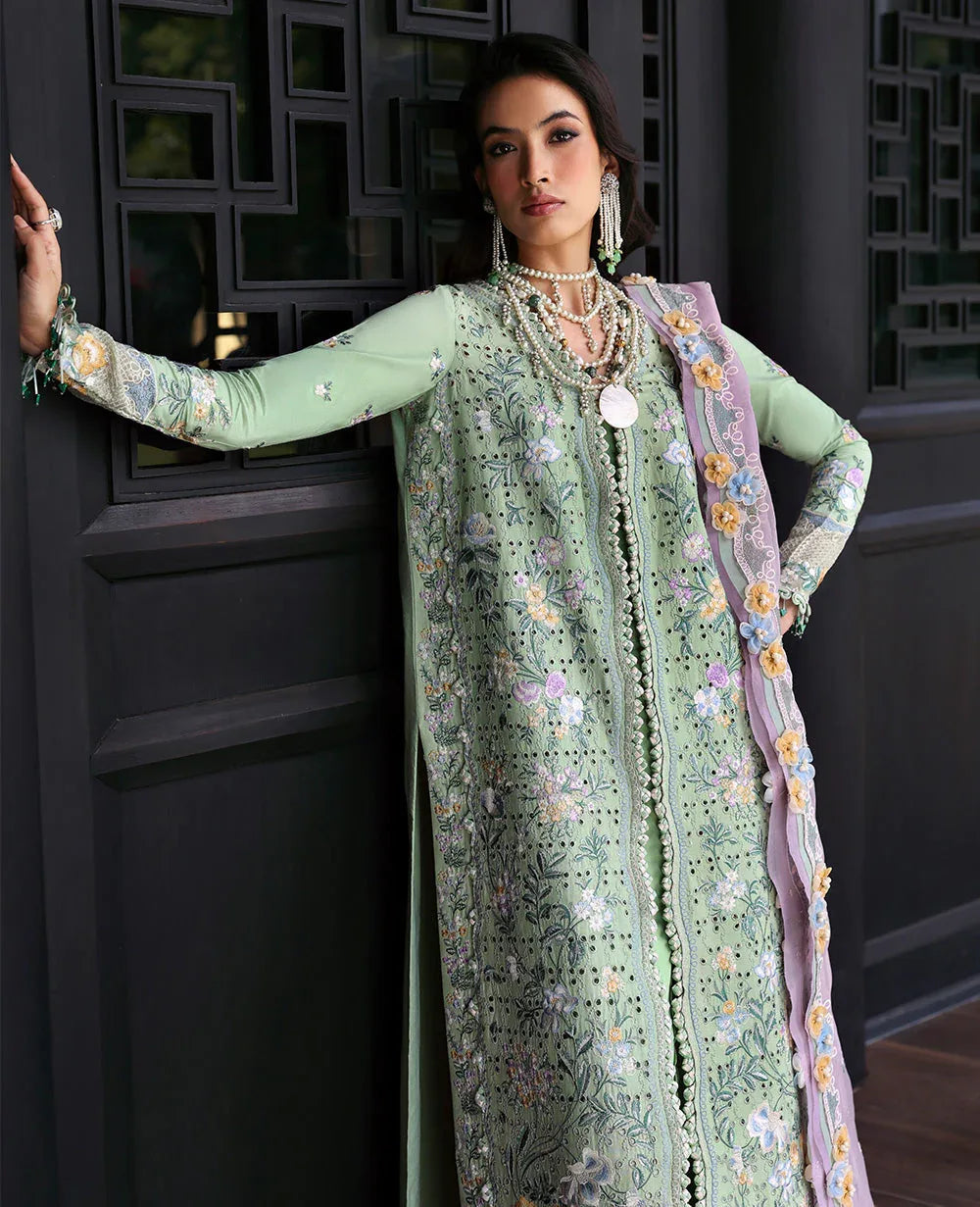 Republic Womenswear | Kalani Eid Luxury Lawn 25 | D2-B - Arzoo - Aqsa Fabrics