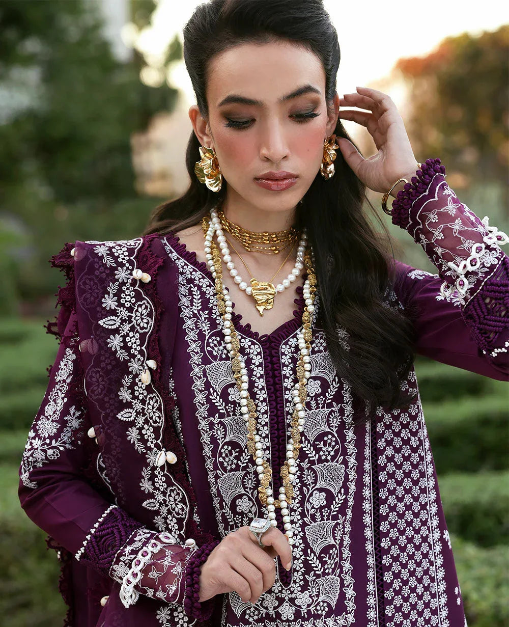 Republic Womenswear | Kalani Eid Luxury Lawn 25 | D3-A - Elara - Aqsa Fabrics