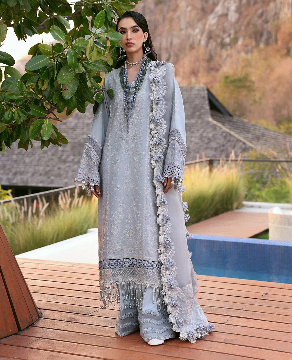 Republic Womenswear | Kalani Eid Luxury Lawn 25 | D3-B - Sitara - Aqsa Fabrics