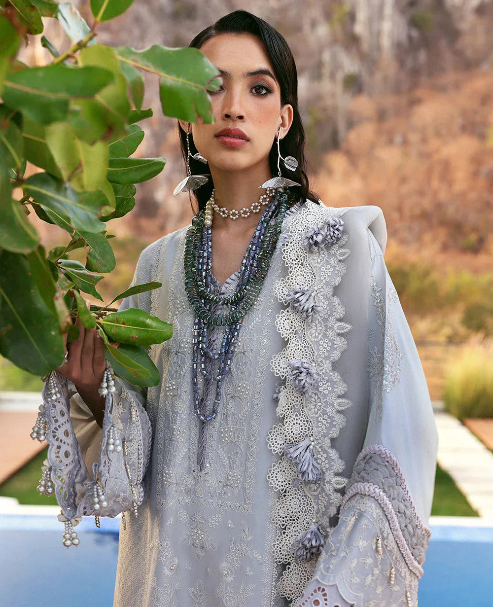 Republic Womenswear | Kalani Eid Luxury Lawn 25 | D3-B - Sitara - Aqsa Fabrics