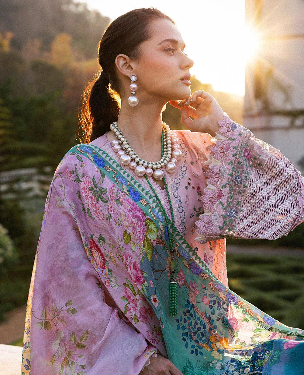 Republic Womenswear | Kalani Eid Luxury Lawn 25 | D5-A - Meher - Aqsa Fabrics