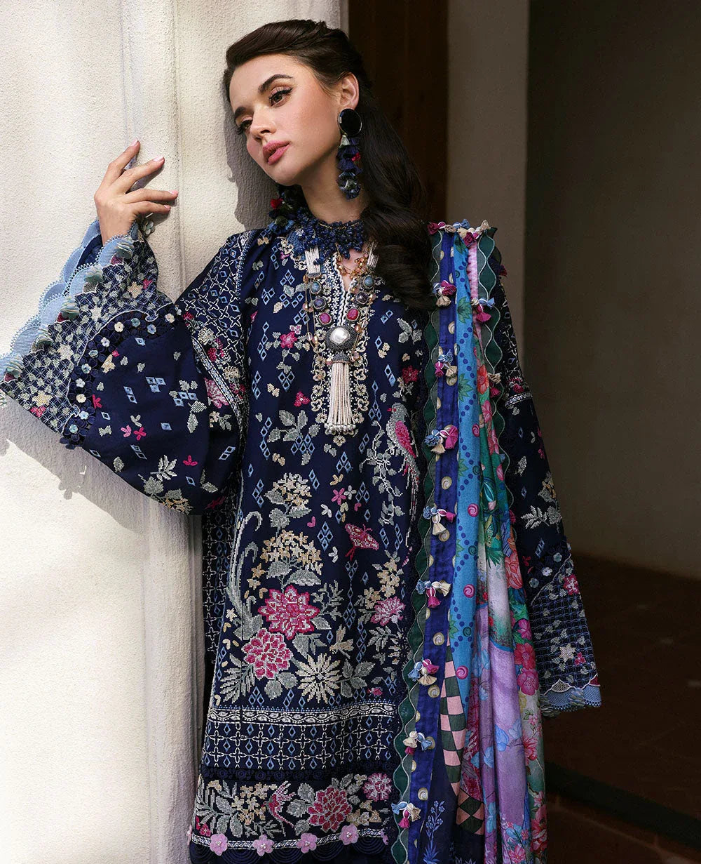 Republic Womenswear | Kalani Eid Luxury Lawn 25 | D5-B - Nyra - Aqsa Fabrics