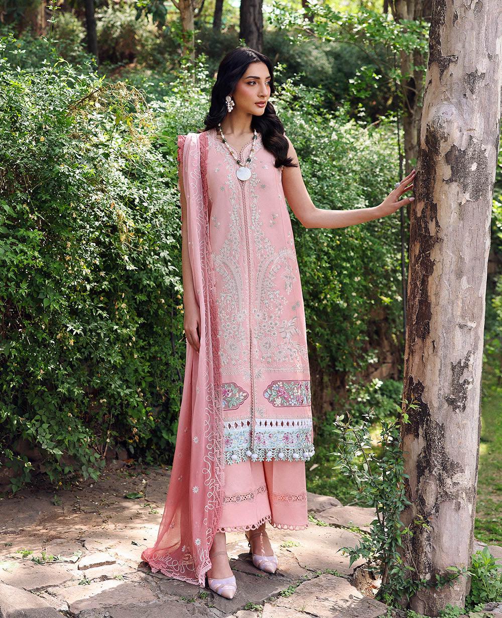Republic Womenswear | Talia Luxury Lawn 25 | D7-A - Ora - Aqsa Fabrics