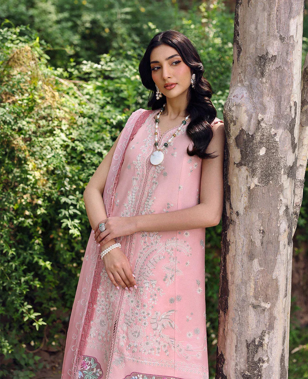 Republic Womenswear | Talia Luxury Lawn 25 | D7-A - Ora - Aqsa Fabrics