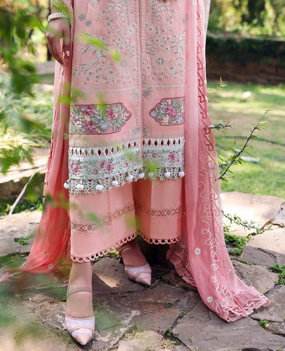 Republic Womenswear | Talia Luxury Lawn 25 | D7-A - Ora - Aqsa Fabrics
