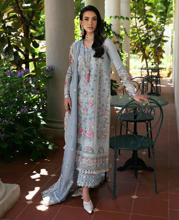 Republic Womenswear | Kalani Eid Luxury Lawn 25 | D7-B - Hoor - Aqsa Fabrics