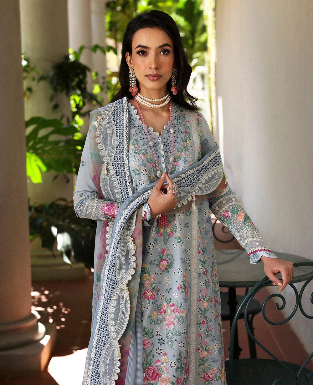 Republic Womenswear | Kalani Eid Luxury Lawn 25 | D7-B - Hoor - Aqsa Fabrics