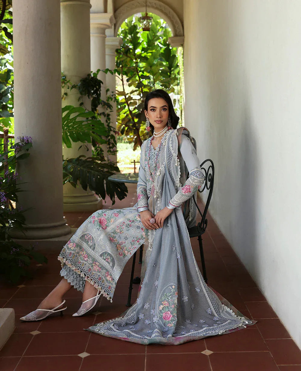 Republic Womenswear | Kalani Eid Luxury Lawn 25 | D7-B - Hoor - Aqsa Fabrics