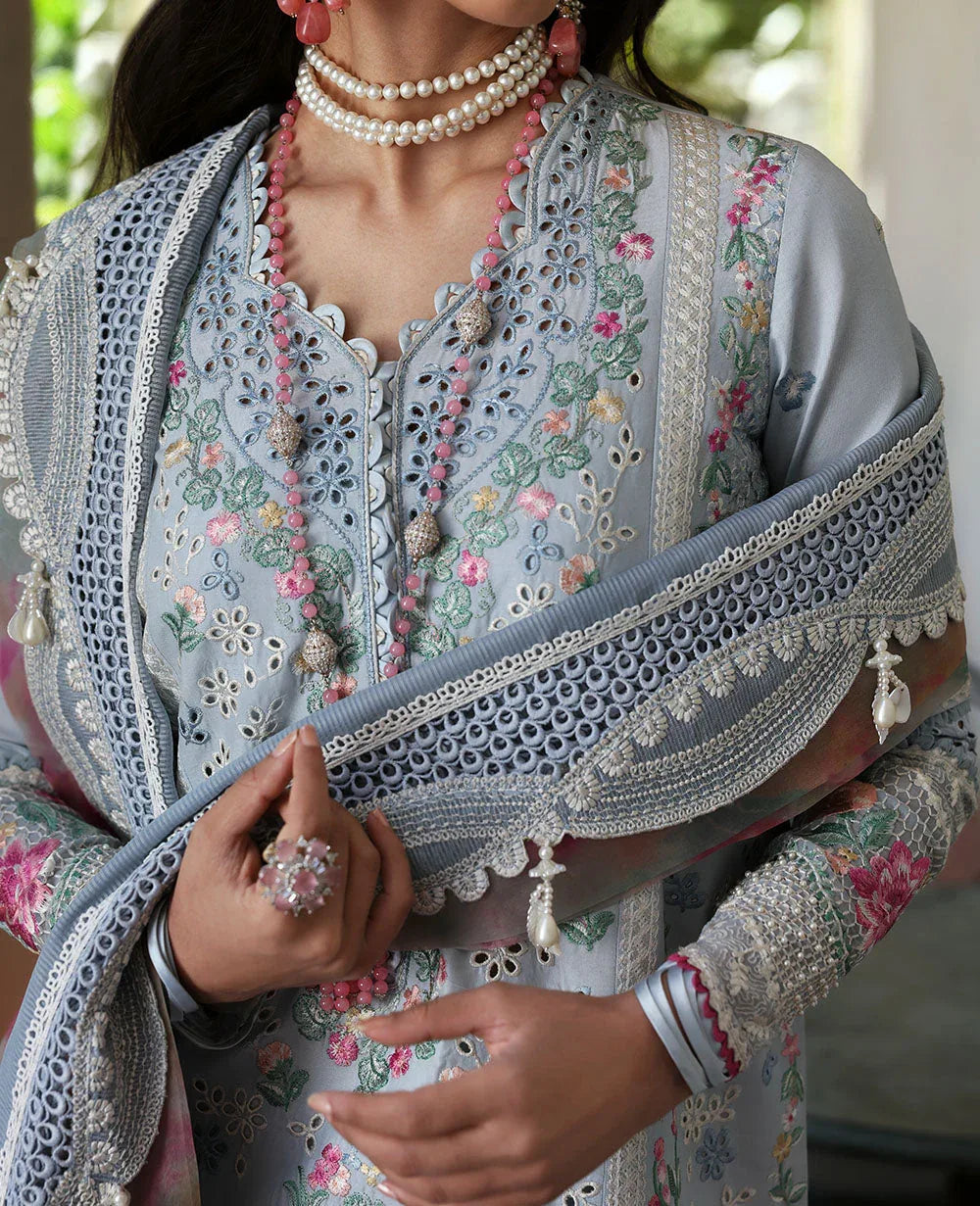 Republic Womenswear | Kalani Eid Luxury Lawn 25 | D7-B - Hoor - Aqsa Fabrics
