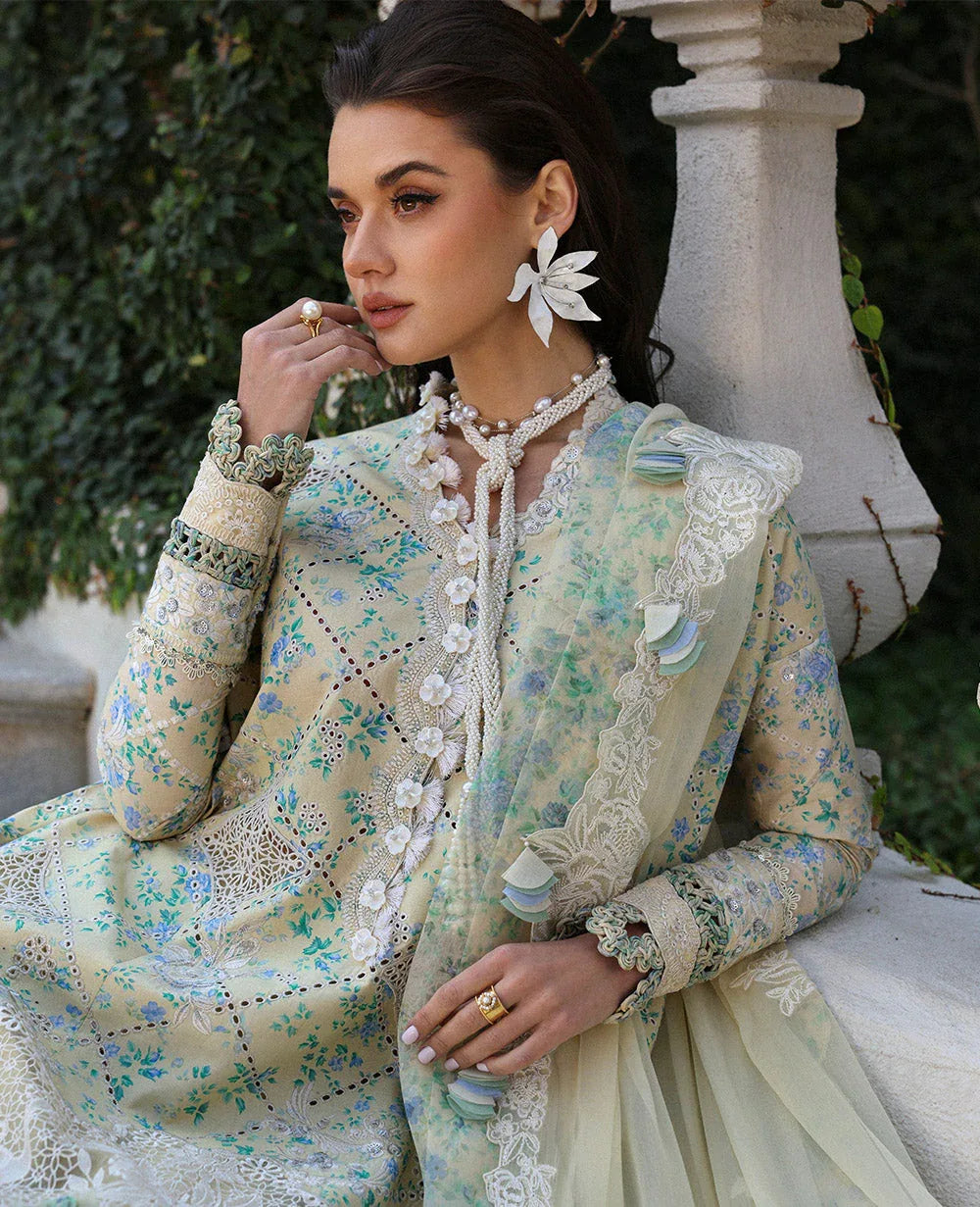 Republic Womenswear | Kalani Eid Luxury Lawn 25 | D8-A - Zuri - Aqsa Fabrics
