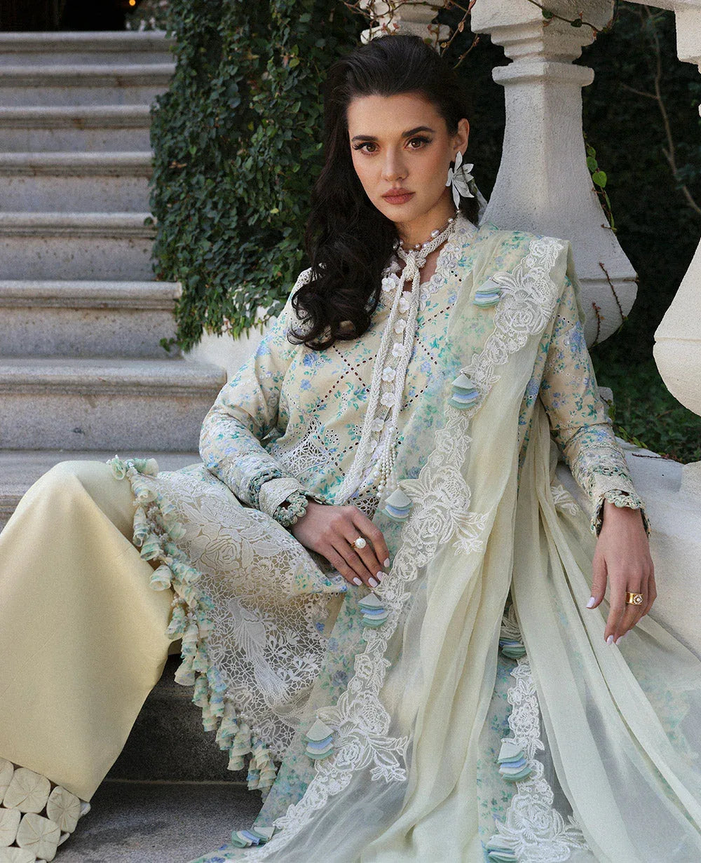 Republic Womenswear | Kalani Eid Luxury Lawn 25 | D8-A - Zuri - Aqsa Fabrics