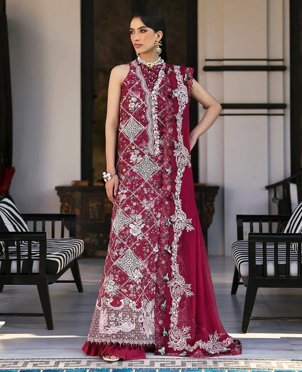 Republic Womenswear | Kalani Eid Luxury Lawn 25 | D8-B - Lyanna - Aqsa Fabrics
