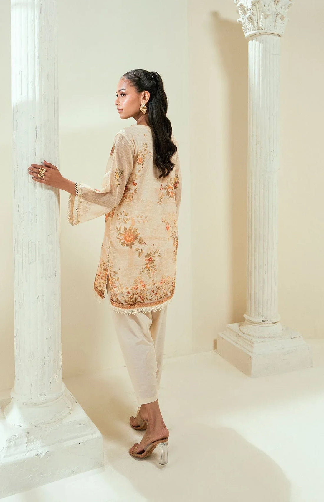 Dhanak | Signature Pret | SS24DA-2586 BEIGE - Aqsa Fabrics
