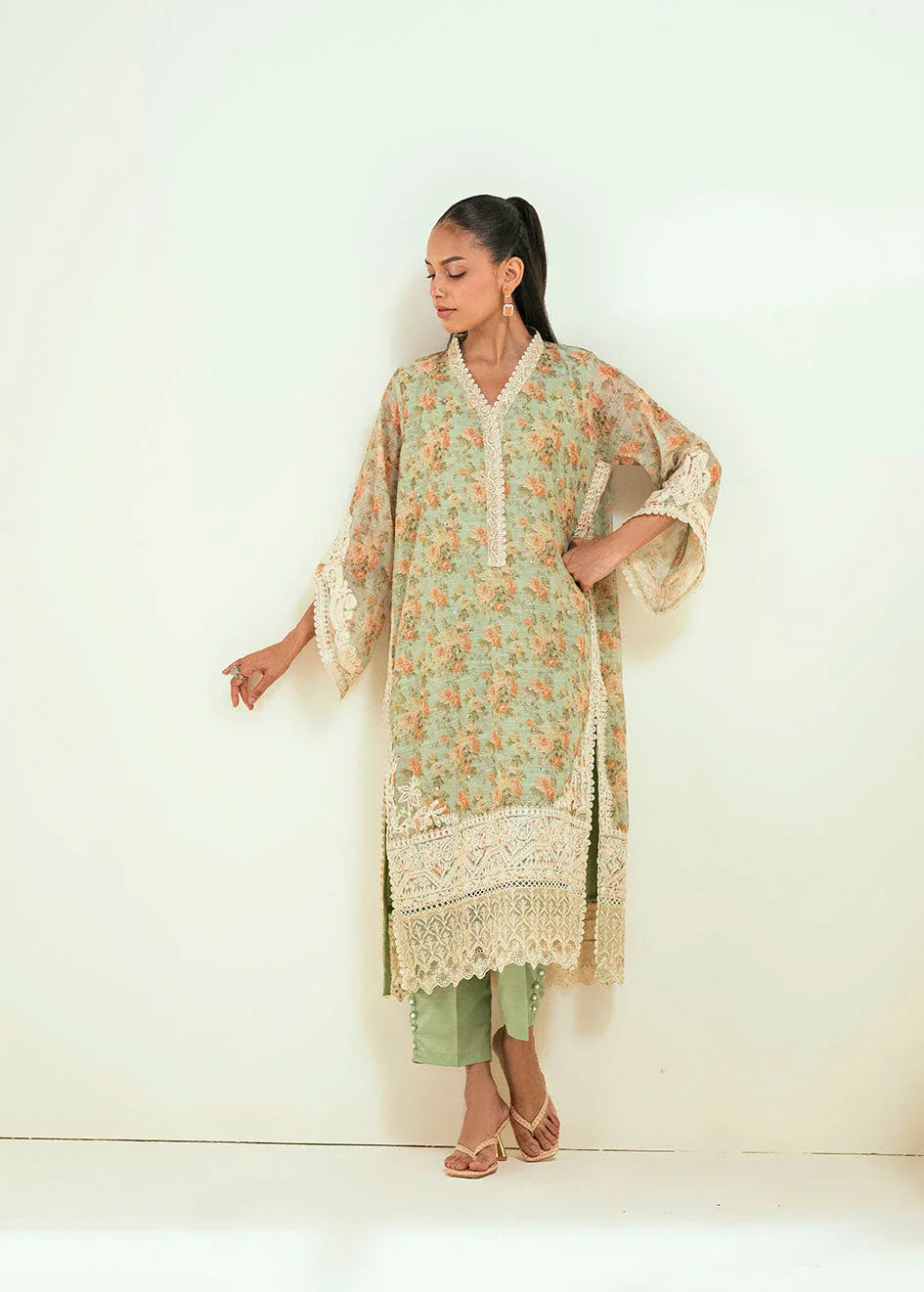 Dhanak | Signature Pret | SS24DA-2590 GREEN - Aqsa Fabrics