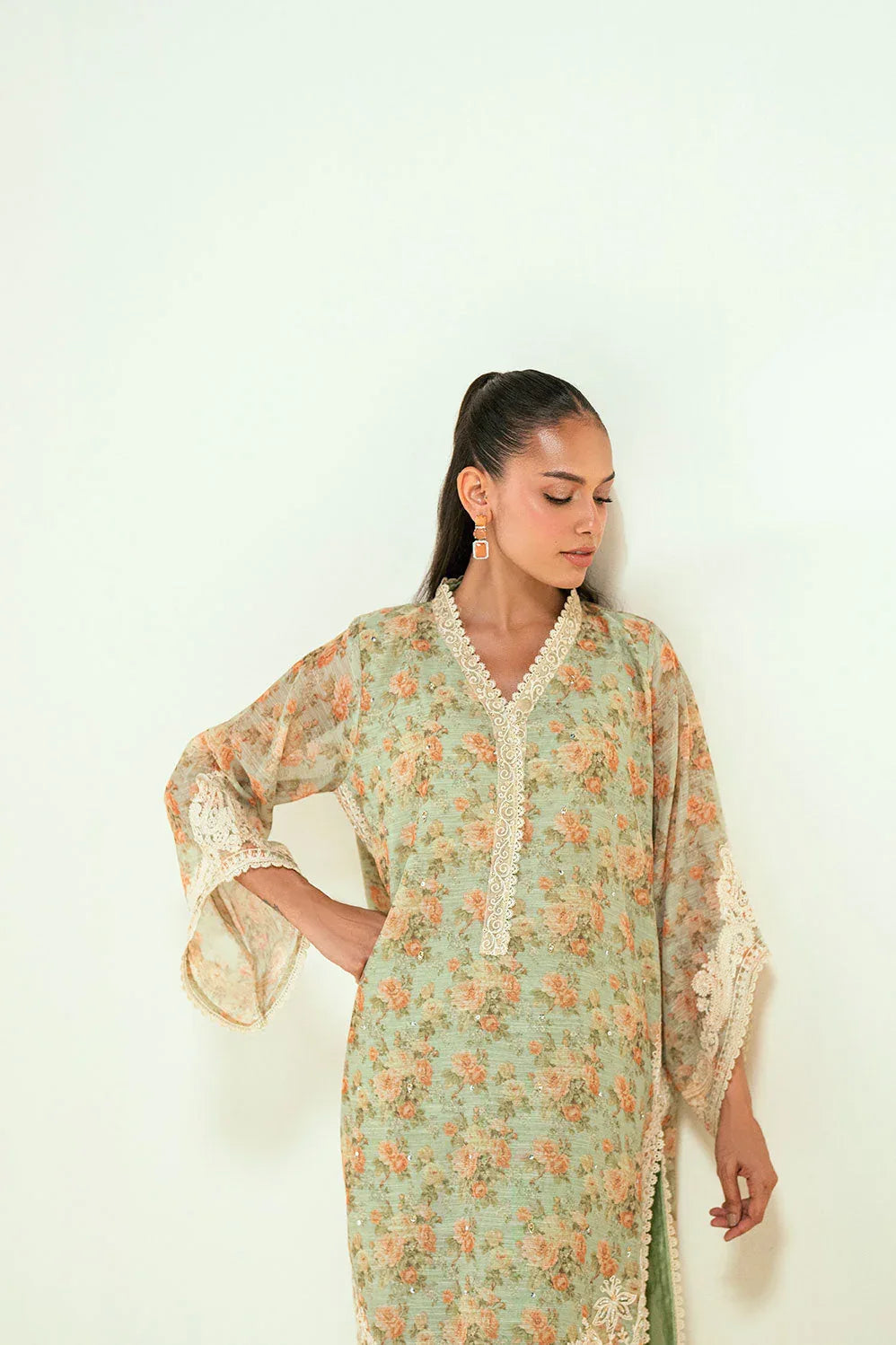 Dhanak | Signature Pret | SS24DA-2590 GREEN - Aqsa Fabrics