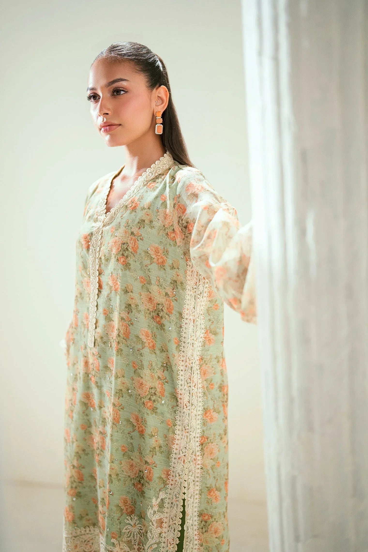Dhanak | Signature Pret | SS24DA-2590 GREEN - Aqsa Fabrics