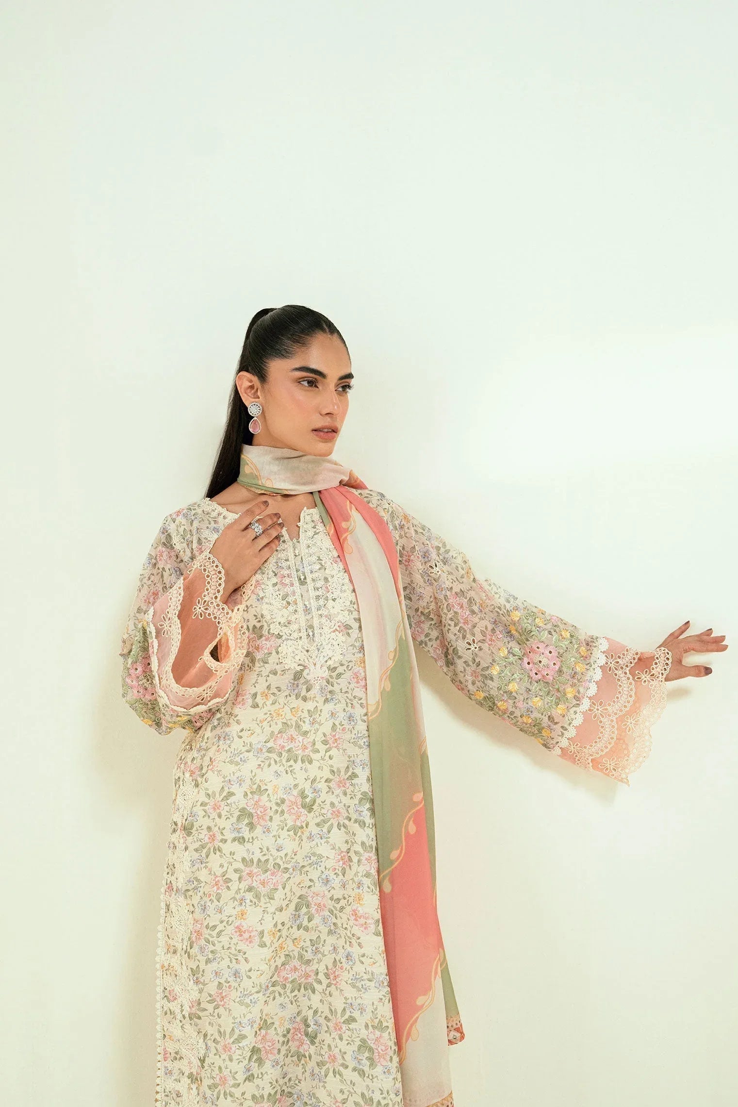 Dhanak | Signature Pret | SS24DA-2592 OFF-WHITE - Aqsa Fabrics