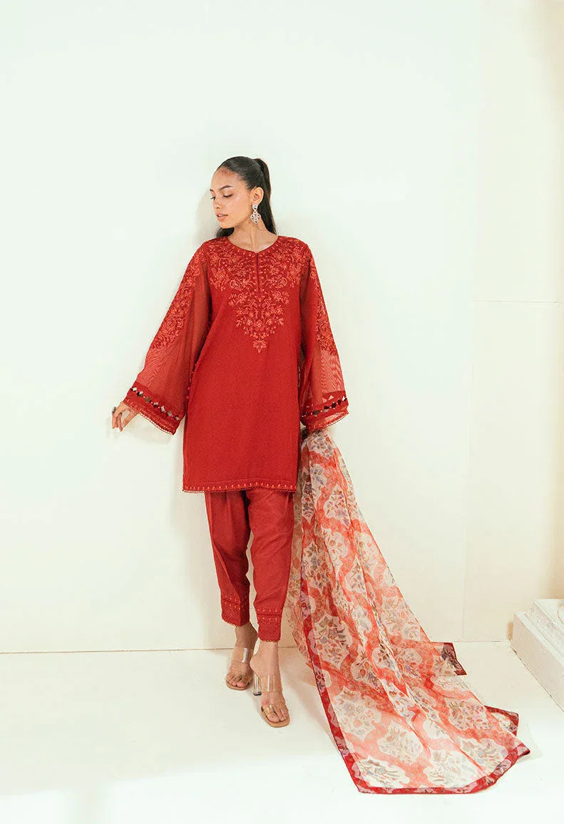 Dhanak | Signature Pret | SS25DA-2698 RED - Aqsa Fabrics