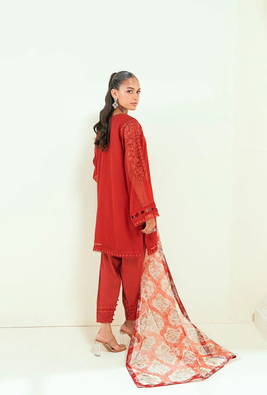 Dhanak | Signature Pret | SS25DA-2698 RED - Aqsa Fabrics