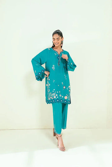 Dhanak | Signature Pret | SS25DA-2699 C-GREEN - Aqsa Fabrics