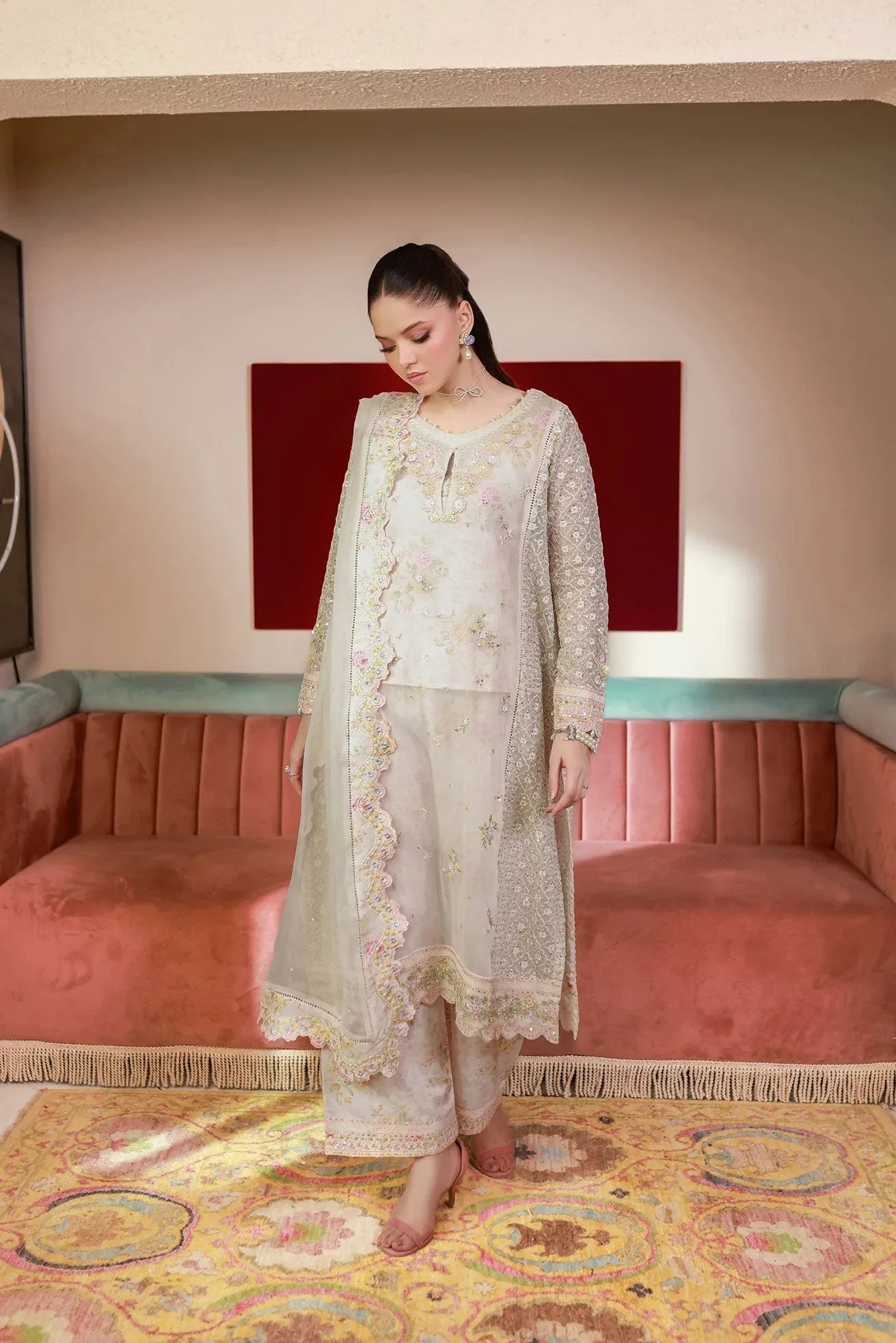 Dhanak | Chiffon Pret | SS25DA-2711 - Aqsa Fabrics