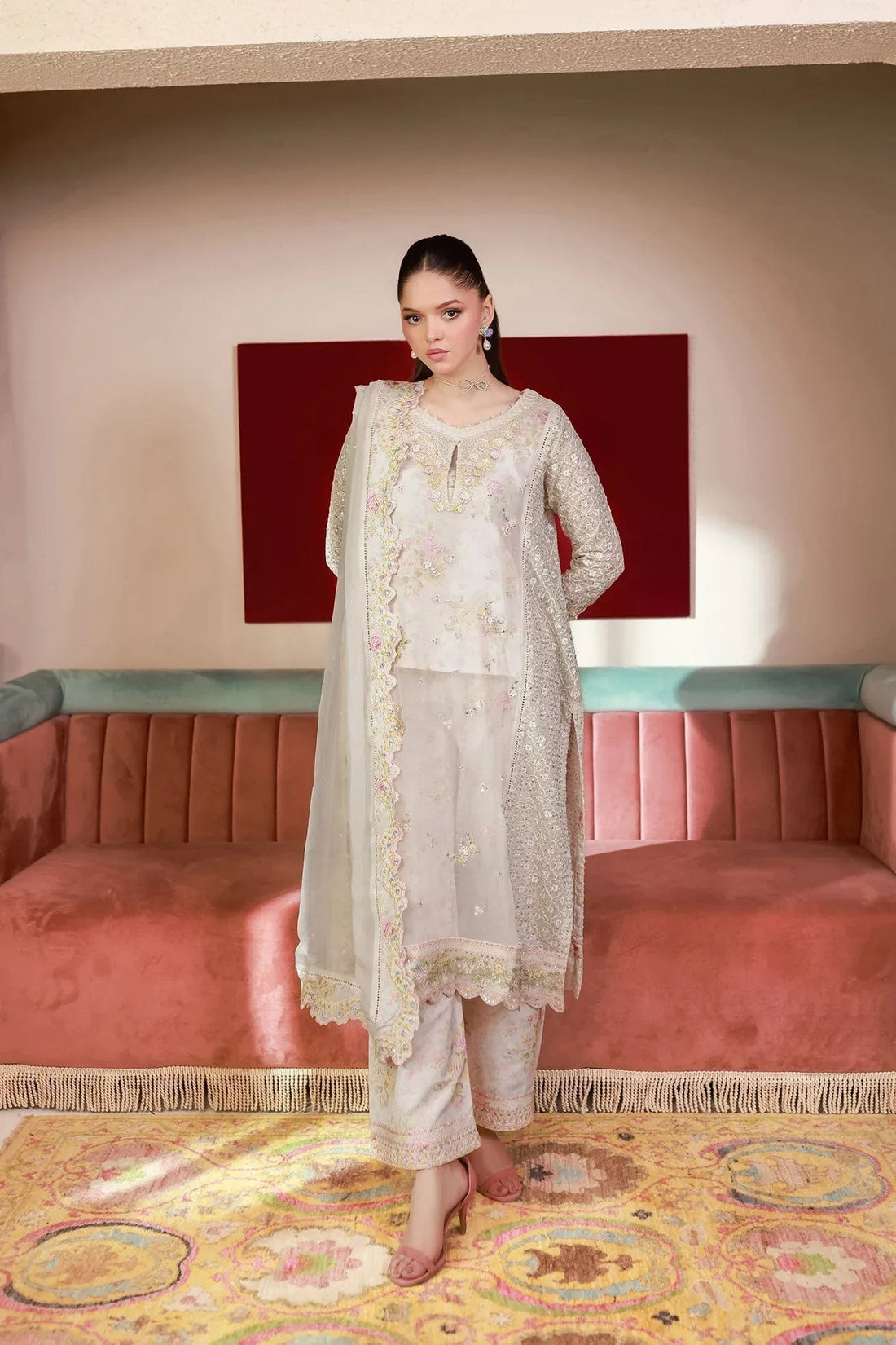 Dhanak | Chiffon Pret | SS25DA-2711 - Aqsa Fabrics