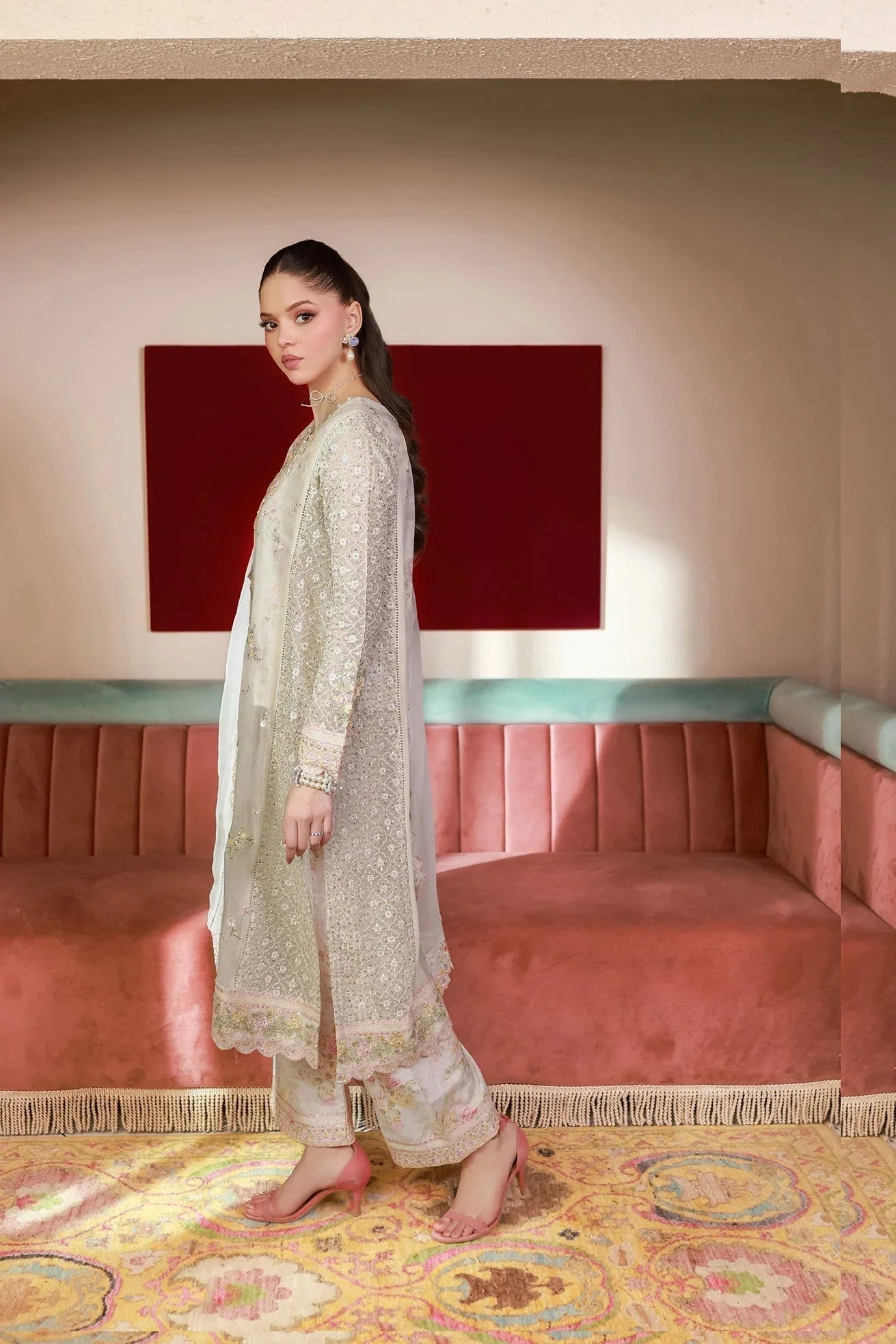 Dhanak | Chiffon Pret | SS25DA-2711 - Aqsa Fabrics