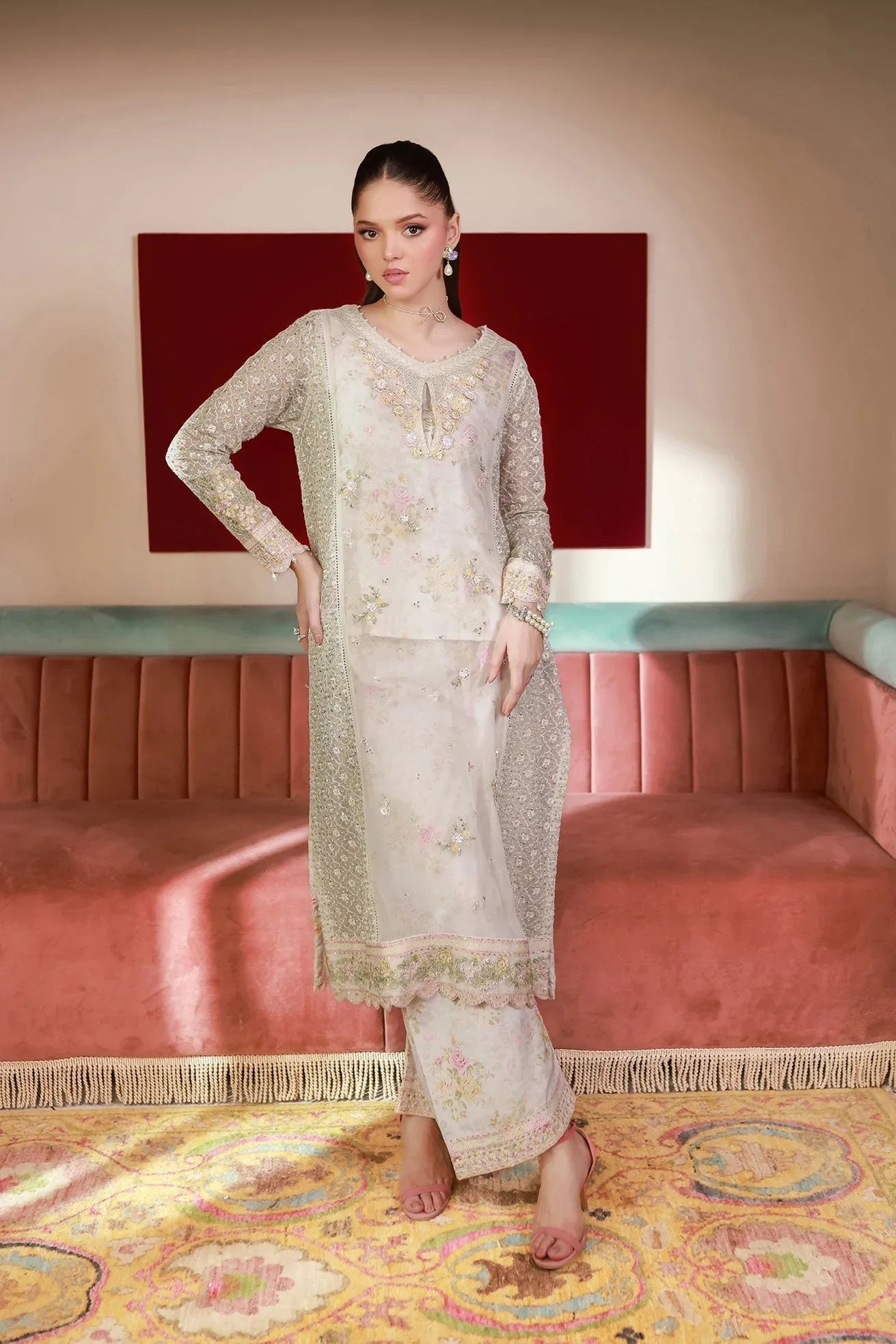 Dhanak | Chiffon Pret | SS25DA-2711 - Aqsa Fabrics