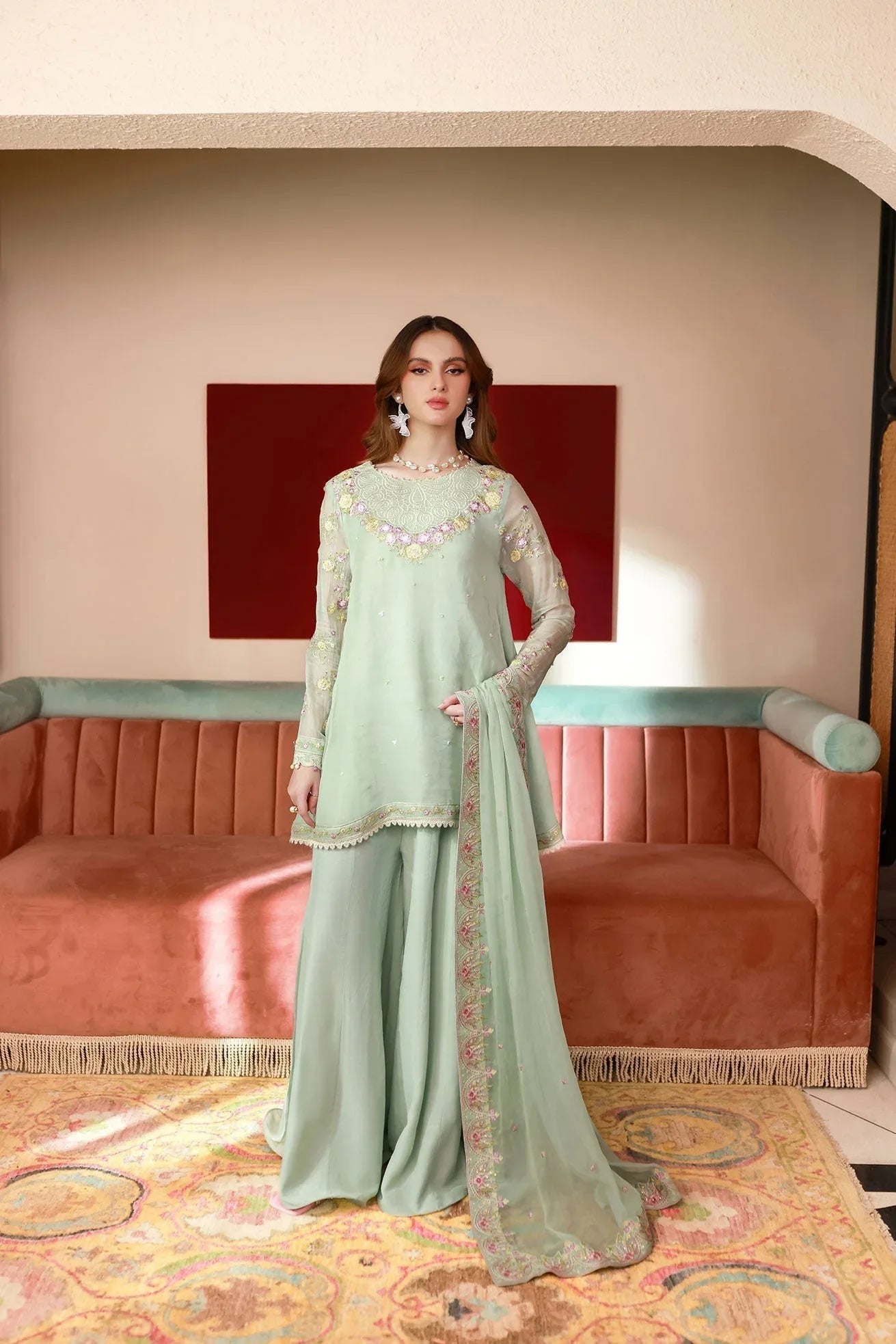 Dhanak | Chiffon Pret | SS25DA-2712 - Aqsa Fabrics