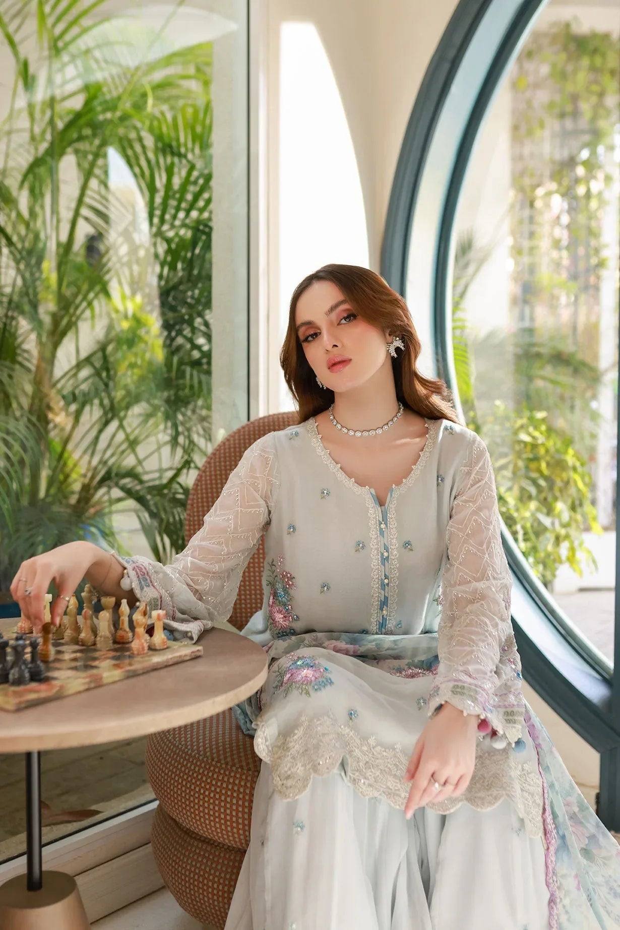 Dhanak | Chiffon Pret | SS25DA-2715 - Aqsa Fabrics