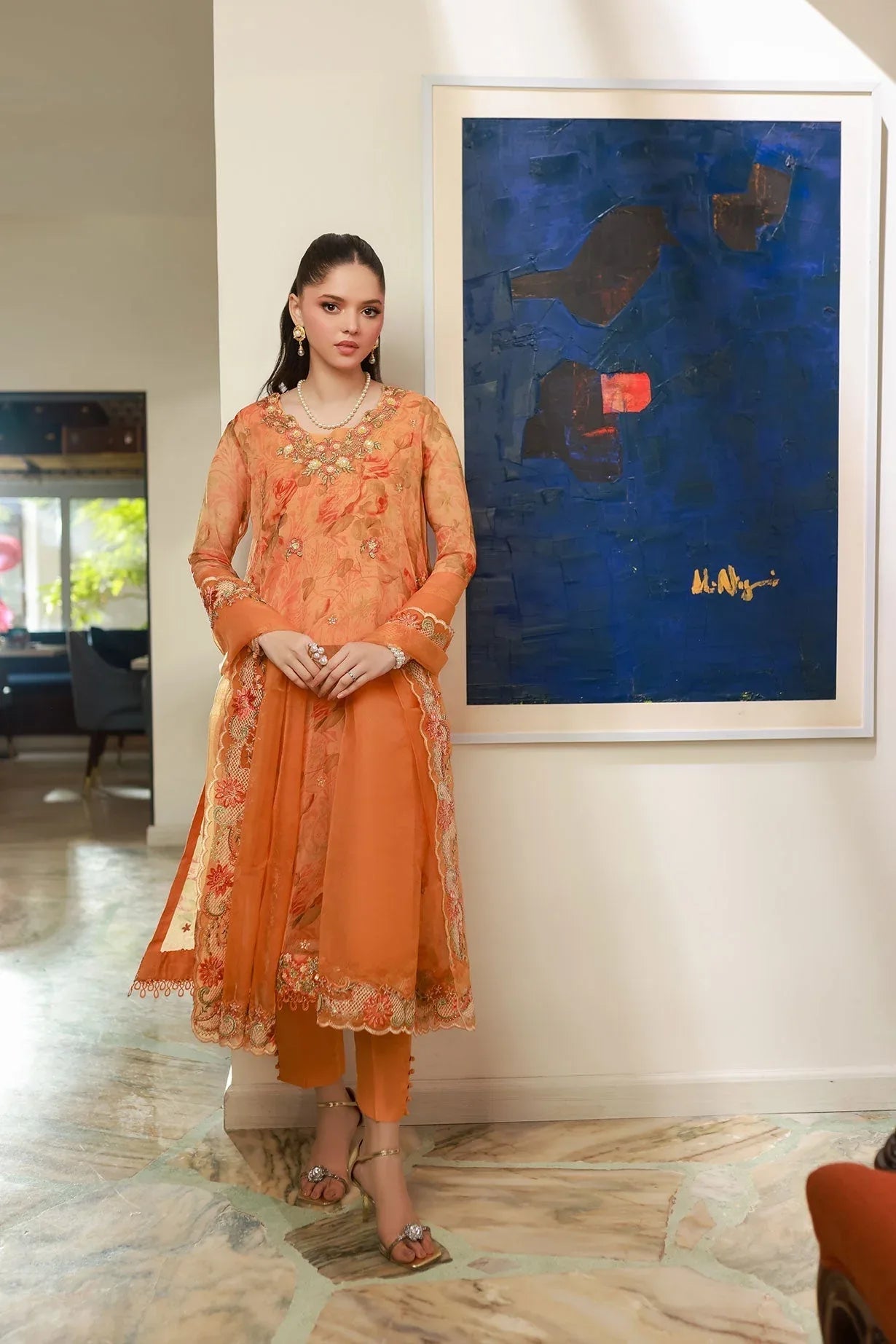 Dhanak | Chiffon Pret |  SS25DA-2716 - Aqsa Fabrics
