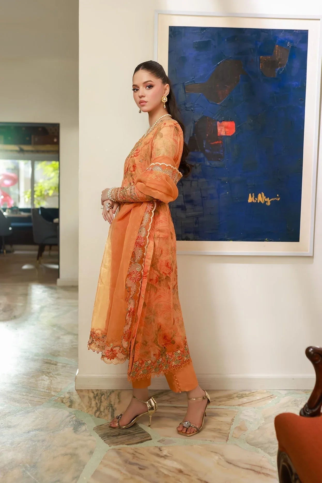Dhanak | Chiffon Pret |  SS25DA-2716 - Aqsa Fabrics