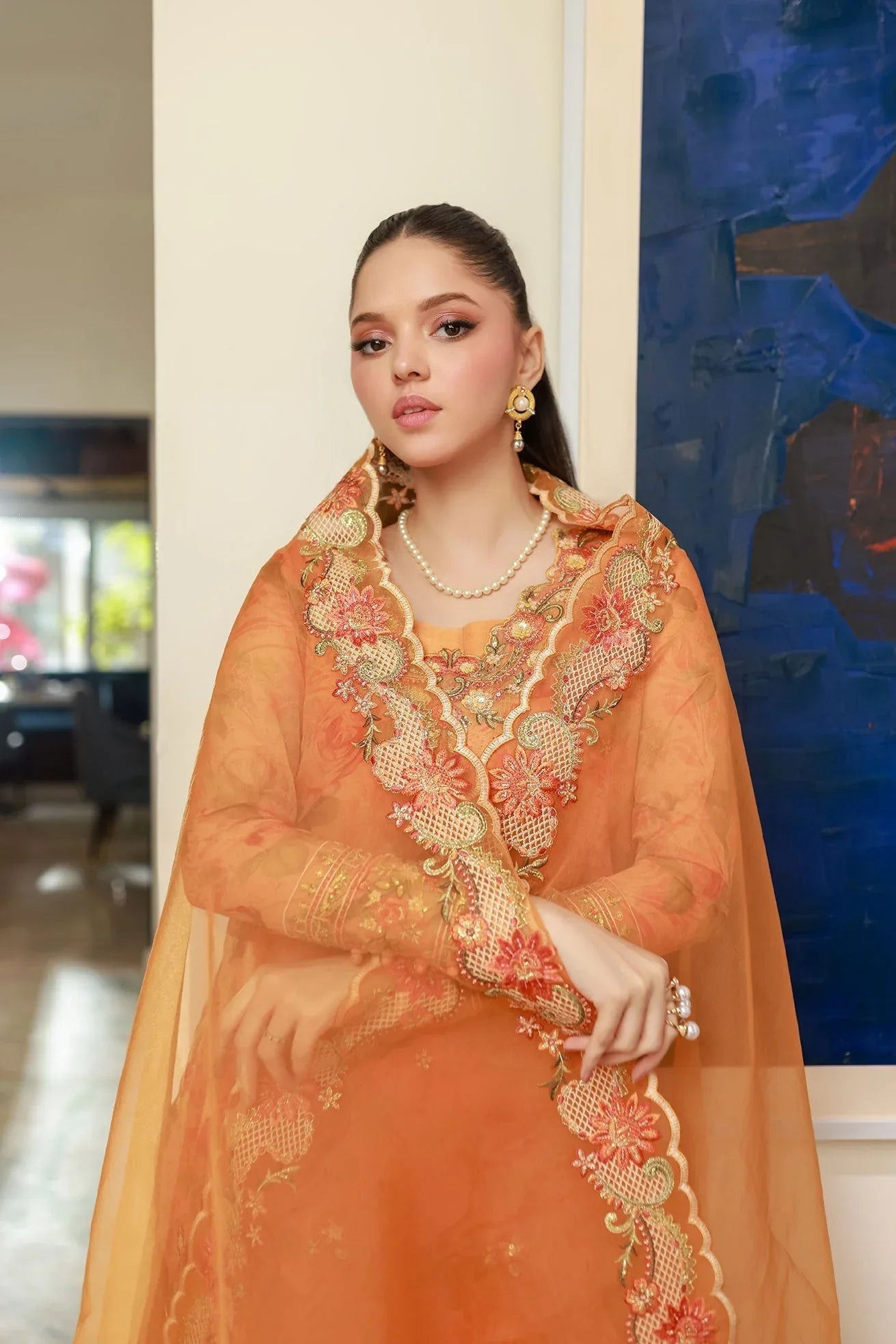 Dhanak | Chiffon Pret |  SS25DA-2716 - Aqsa Fabrics
