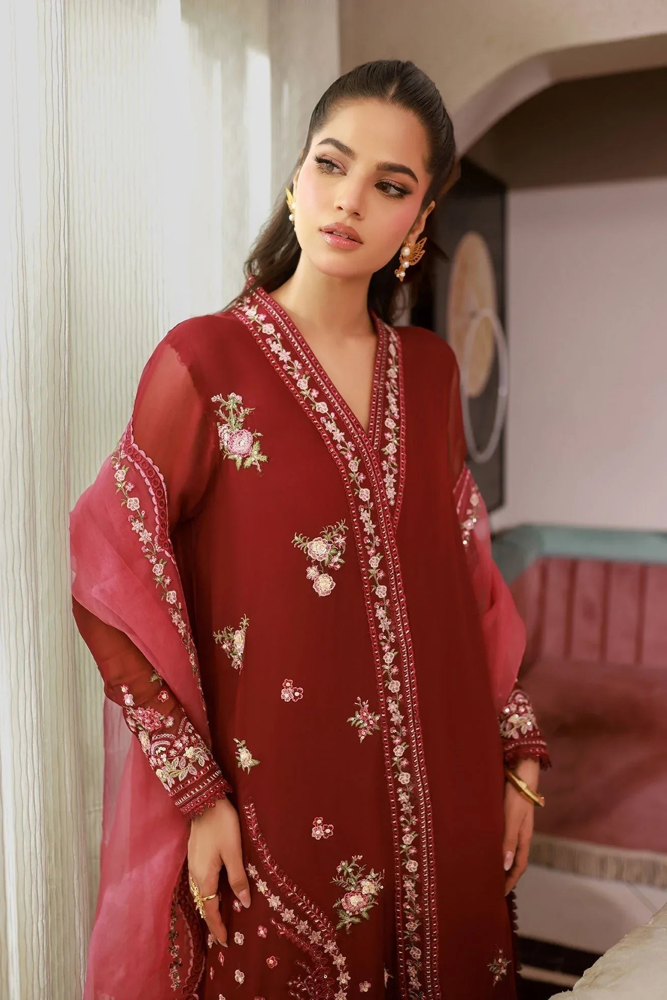 Dhanak | Chiffon Pret | SS25DA-2719 - Aqsa Fabrics