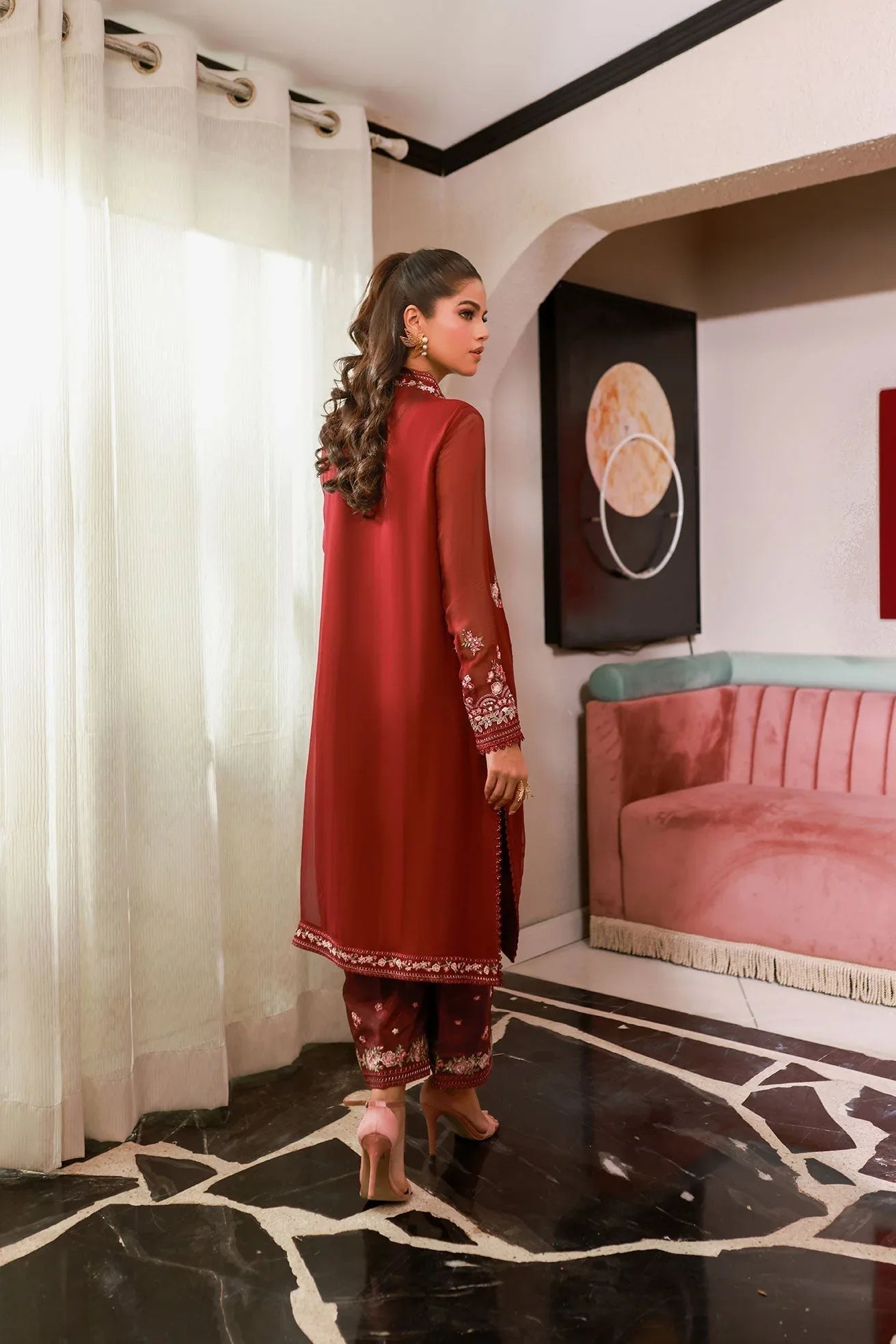 Dhanak | Chiffon Pret | SS25DA-2719 - Aqsa Fabrics