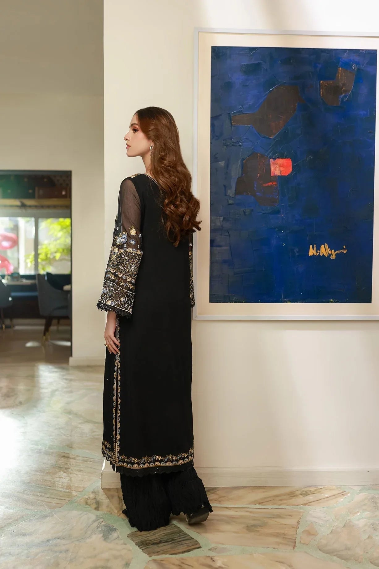 Dhanak | Chiffon Pret | SS25DA-2720 - Aqsa Fabrics